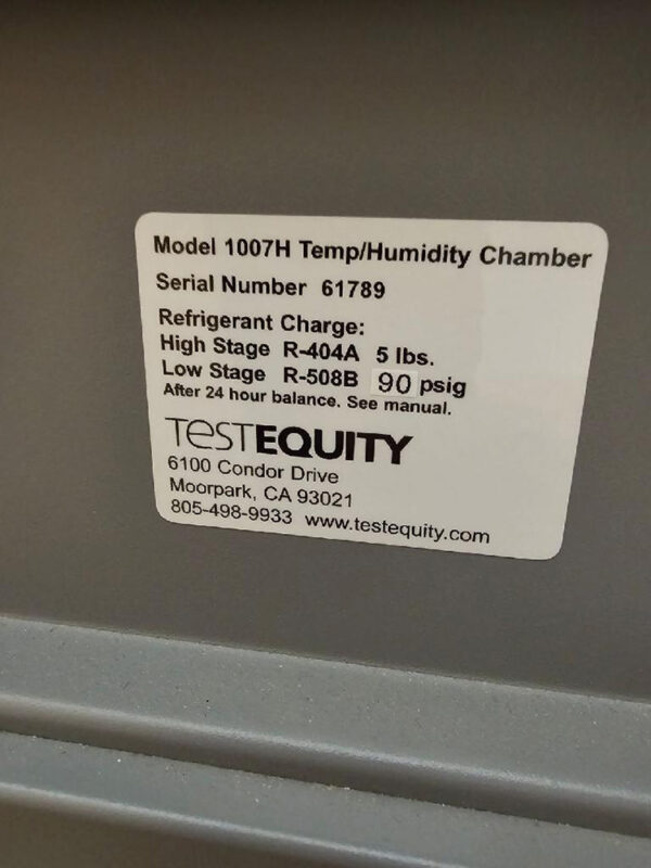 Test Equity Temp Humidity Chamber 1007H (2015)