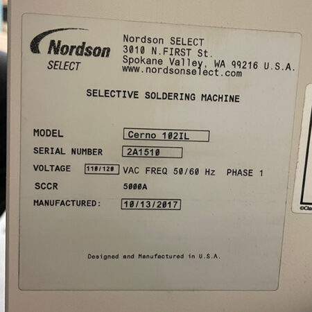 Nordson CERNO 102IL Selective Soldering Machine -6