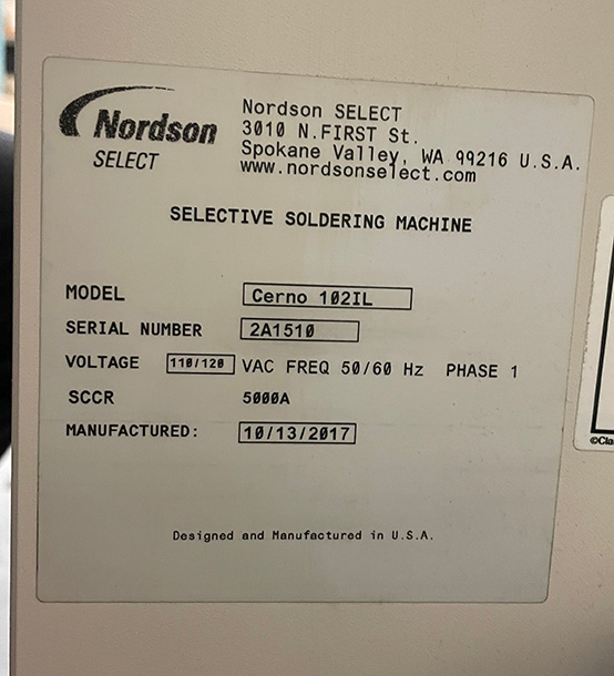 Nordson CERNO 102IL Selective Soldering Machine -6