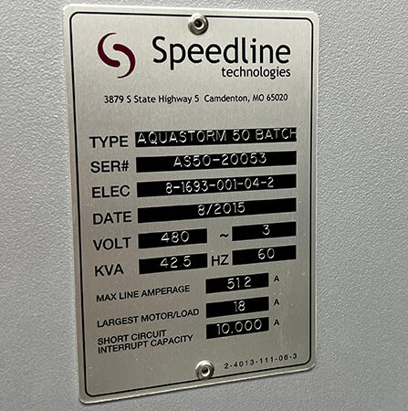 Speedline Aquastorm 50 Batch Wash